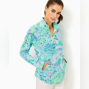 LILLY PULITZER SKIPPER POPOVER TOP SIZE XXS NWT